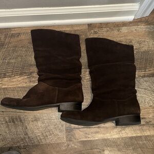 St Johns Bay Jamie Suede Slouchy Mid Calf Bootie Size 7.5